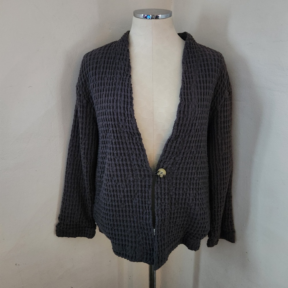 Mododoc‎ Gray Single Button Cardigan Women's XS